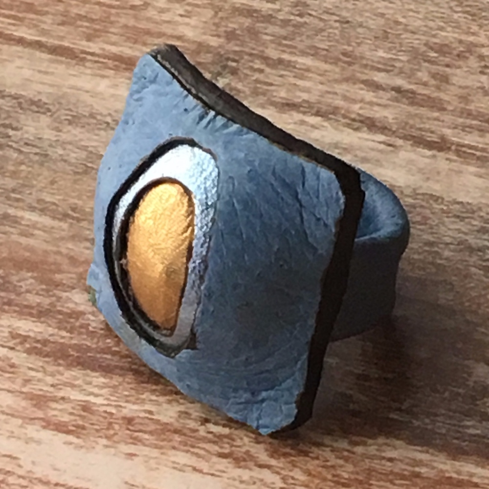 leather, rings, handmade, one of a kind